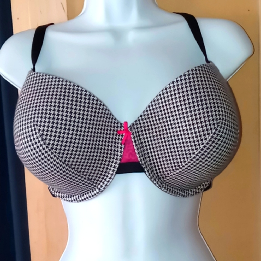 42DDD CACIQUE black and white hounds tooth
